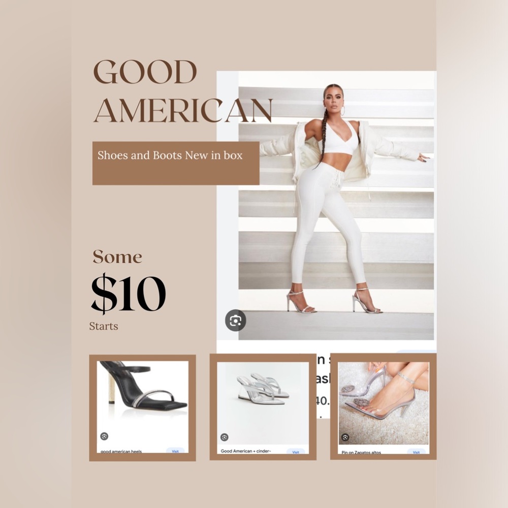 Live Show Good American Shoes New in box MSRP $200-300 Sat Sept 23 1:30 PST